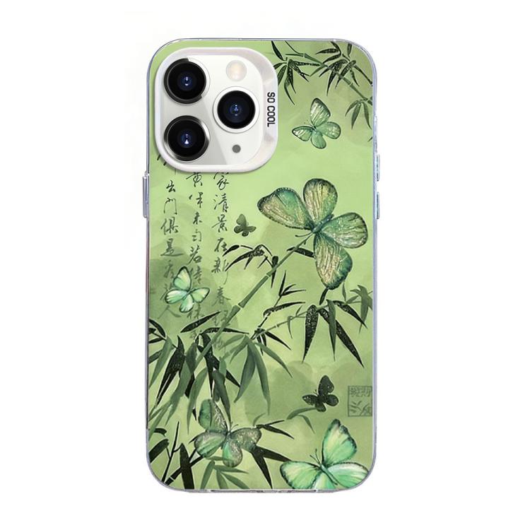 เคสโทรศัพท์ PC ไฮบริด TPU ชุบเงินลายผีเสื้อ สำหรับ iPhone 12 mini, สำหรับ iPhone 11 Pro Max, สำหรับ iPhone 11, สำหรับ iPhone 11 Pro, สำหรับ iPhone XS / X, สำหรับ iPhone XR
