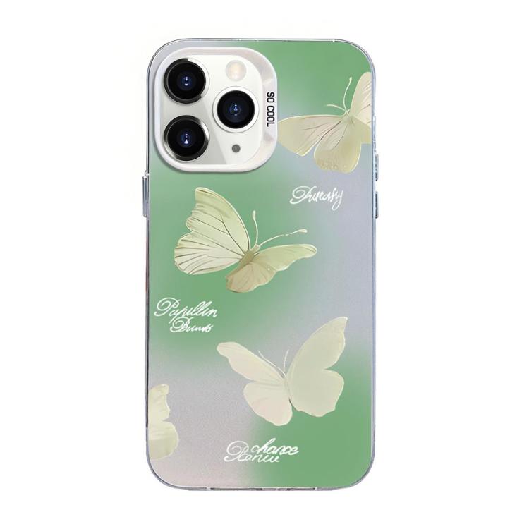 เคสโทรศัพท์ PC ไฮบริด TPU ชุบเงินลายผีเสื้อ สำหรับ iPhone 12 mini, สำหรับ iPhone 11 Pro Max, สำหรับ iPhone 11, สำหรับ iPhone 11 Pro, สำหรับ iPhone XS / X, สำหรับ iPhone XR