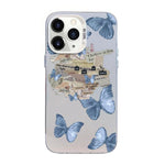 เคสโทรศัพท์ PC ไฮบริด TPU ชุบเงินลายผีเสื้อ สำหรับ iPhone 12 mini, สำหรับ iPhone 11 Pro Max, สำหรับ iPhone 11, สำหรับ iPhone 11 Pro, สำหรับ iPhone XS / X, สำหรับ iPhone XR