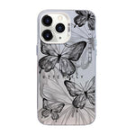 เคสโทรศัพท์ PC ไฮบริด TPU ชุบเงินลายผีเสื้อ สำหรับ iPhone 12 mini, สำหรับ iPhone 11 Pro Max, สำหรับ iPhone 11, สำหรับ iPhone 11 Pro, สำหรับ iPhone XS / X, สำหรับ iPhone XR