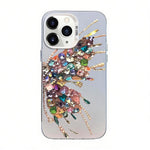 เคสโทรศัพท์ PC ไฮบริด TPU ชุบเงินลายผีเสื้อ สำหรับ iPhone 12 mini, สำหรับ iPhone 11 Pro Max, สำหรับ iPhone 11, สำหรับ iPhone 11 Pro, สำหรับ iPhone XS / X, สำหรับ iPhone XR