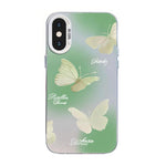 เคสโทรศัพท์ PC ไฮบริด TPU ชุบเงินลายผีเสื้อ สำหรับ iPhone 12 mini, สำหรับ iPhone 11 Pro Max, สำหรับ iPhone 11, สำหรับ iPhone 11 Pro, สำหรับ iPhone XS / X, สำหรับ iPhone XR