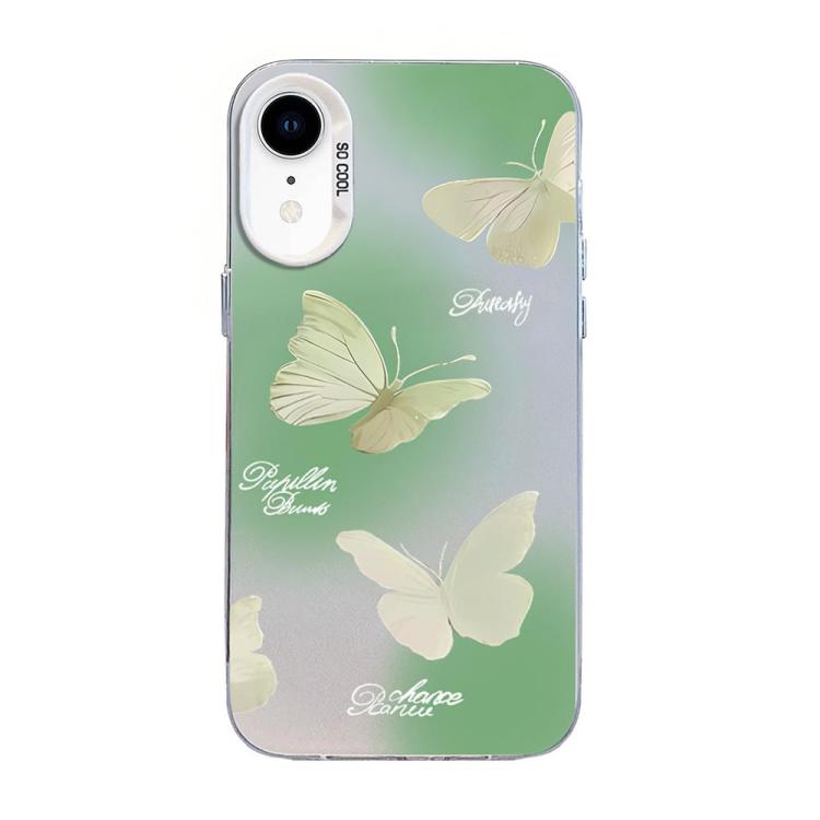 เคสโทรศัพท์ PC ไฮบริด TPU ชุบเงินลายผีเสื้อ สำหรับ iPhone 12 mini, สำหรับ iPhone 11 Pro Max, สำหรับ iPhone 11, สำหรับ iPhone 11 Pro, สำหรับ iPhone XS / X, สำหรับ iPhone XR