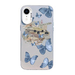 เคสโทรศัพท์ PC ไฮบริด TPU ชุบเงินลายผีเสื้อ สำหรับ iPhone 12 mini, สำหรับ iPhone 11 Pro Max, สำหรับ iPhone 11, สำหรับ iPhone 11 Pro, สำหรับ iPhone XS / X, สำหรับ iPhone XR