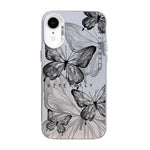 เคสโทรศัพท์ PC ไฮบริด TPU ชุบเงินลายผีเสื้อ สำหรับ iPhone 12 mini, สำหรับ iPhone 11 Pro Max, สำหรับ iPhone 11, สำหรับ iPhone 11 Pro, สำหรับ iPhone XS / X, สำหรับ iPhone XR