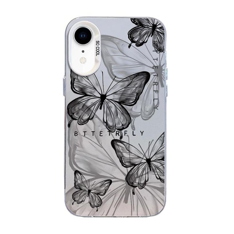เคสโทรศัพท์ PC ไฮบริด TPU ชุบเงินลายผีเสื้อ สำหรับ iPhone 12 mini, สำหรับ iPhone 11 Pro Max, สำหรับ iPhone 11, สำหรับ iPhone 11 Pro, สำหรับ iPhone XS / X, สำหรับ iPhone XR