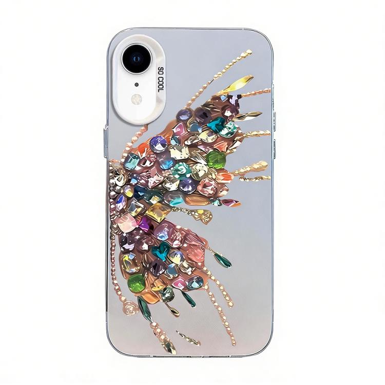 เคสโทรศัพท์ PC ไฮบริด TPU ชุบเงินลายผีเสื้อ สำหรับ iPhone 12 mini, สำหรับ iPhone 11 Pro Max, สำหรับ iPhone 11, สำหรับ iPhone 11 Pro, สำหรับ iPhone XS / X, สำหรับ iPhone XR