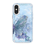 เคสโทรศัพท์ไฮบริด PC TPU ชุบเงินลายผีเสื้อ สำหรับ iPhone XS Max, สำหรับ iPhone 8 Plus / 7 Plus