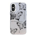 เคสโทรศัพท์ไฮบริด PC TPU ชุบเงินลายผีเสื้อ สำหรับ iPhone XS Max, สำหรับ iPhone 8 Plus / 7 Plus