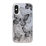 เคสโทรศัพท์ไฮบริด PC TPU ชุบเงินลายผีเสื้อ สำหรับ iPhone XS Max, สำหรับ iPhone 8 Plus / 7 Plus