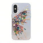 เคสโทรศัพท์ไฮบริด PC TPU ชุบเงินลายผีเสื้อ สำหรับ iPhone XS Max, สำหรับ iPhone 8 Plus / 7 Plus