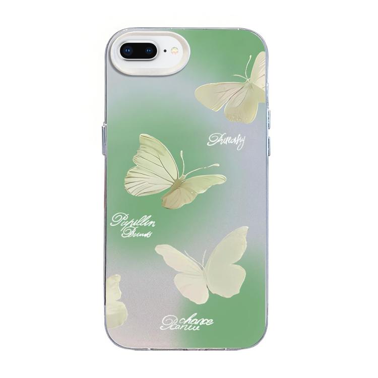 เคสโทรศัพท์ไฮบริด PC TPU ชุบเงินลายผีเสื้อ สำหรับ iPhone XS Max, สำหรับ iPhone 8 Plus / 7 Plus