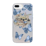 เคสโทรศัพท์ไฮบริด PC TPU ชุบเงินลายผีเสื้อ สำหรับ iPhone XS Max, สำหรับ iPhone 8 Plus / 7 Plus