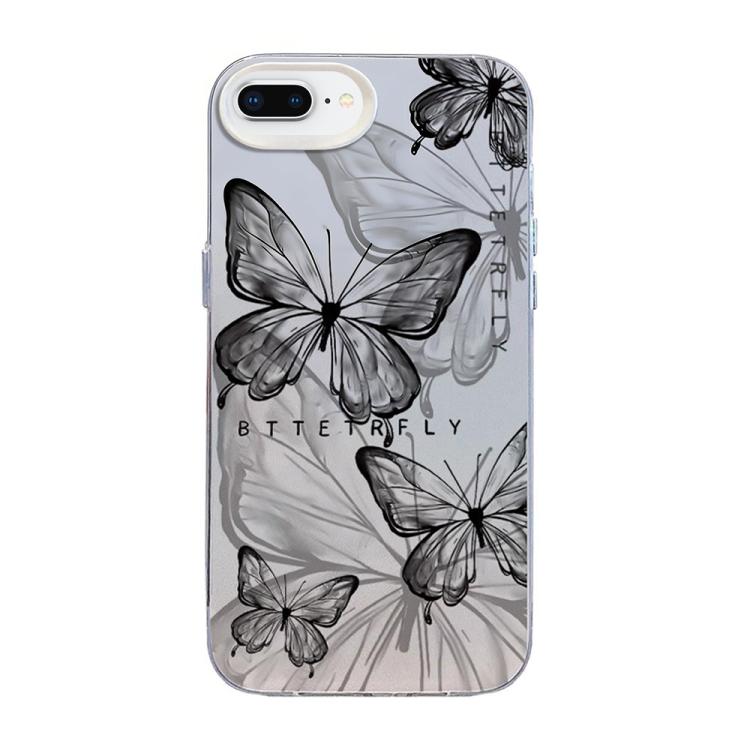 เคสโทรศัพท์ไฮบริด PC TPU ชุบเงินลายผีเสื้อ สำหรับ iPhone XS Max, สำหรับ iPhone 8 Plus / 7 Plus