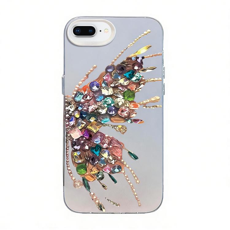เคสโทรศัพท์ไฮบริด PC TPU ชุบเงินลายผีเสื้อ สำหรับ iPhone XS Max, สำหรับ iPhone 8 Plus / 7 Plus