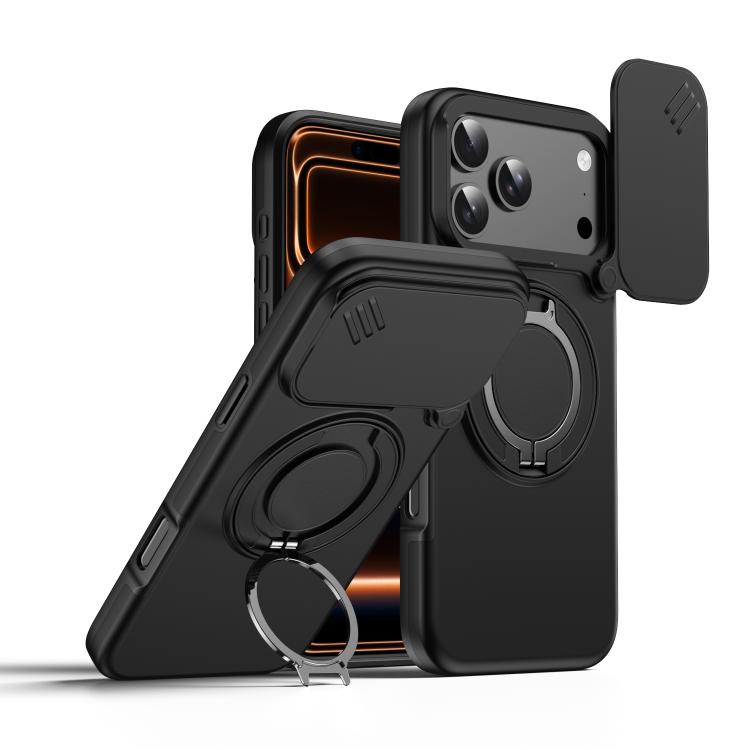 เคสโทรศัพท์ที่ยึดหมุนแม่เหล็กพร้อมบังเลนส์กล้องเลื่อน สำหรับ iPhone 17 Pro Max, สำหรับ iPhone 17 Pro, สำหรับ iPhone 17, สำหรับ iPhone Air, สำหรับ iPhone 16 Pro Max, สำหรับ iPhone 16 Pro