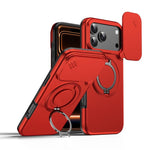 Camera Sliding Shield Magnetic Rotation Holder Phone Case, For iPhone 17 Pro Max, For iPhone 17 Pro, For iPhone 17, For iPhone Air, For iPhone 16 Pro Max, For iPhone 16 Pro