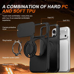 เคสโทรศัพท์ที่ยึดหมุนแม่เหล็กพร้อมบังเลนส์กล้องเลื่อน สำหรับ iPhone 17 Pro Max, สำหรับ iPhone 17 Pro, สำหรับ iPhone 17, สำหรับ iPhone Air, สำหรับ iPhone 16 Pro Max, สำหรับ iPhone 16 Pro