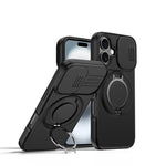 เคสโทรศัพท์ที่ยึดหมุนแม่เหล็กพร้อมบังเลนส์กล้องเลื่อน สำหรับ iPhone 17 Pro Max, สำหรับ iPhone 17 Pro, สำหรับ iPhone 17, สำหรับ iPhone Air, สำหรับ iPhone 16 Pro Max, สำหรับ iPhone 16 Pro