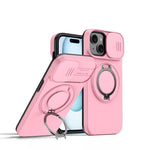 Camera Sliding Shield Magnetic Rotation Holder Phone Case, For iPhone 14 / 13, For iPhone 14 Pro, For iPhone 14 Pro Max, For iPhone 13 Pro Max / 12 Pro Max, For iPhone 13 Pro, For iPhone 12 / 12 Pro