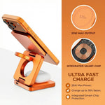 IW31 25W Foldable 3 in 1 Magnetic Wireless Fast Charger