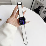 สายรัดนาฬิกา xDfind หนังวีแกนลายลิทชี่พร้อมหัวเข็มขัดแม่เหล็ก สำหรับ Apple Watch 42 / 44 / 45 / 46 / 49 มม., สำหรับ Apple Watch 38 / 40 / 41 / S11 42 มม.