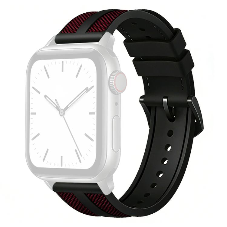 สายรัดนาฬิกา xDfind ไนลอนถักผสมซิลิโคนลาย Flame สำหรับ Apple Watch 42 / 44 / 45 / 46 / 49 มม., สำหรับ Apple Watch 38 / 40 / 41 / S11 42 มม.