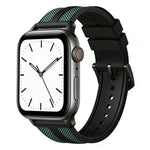 สายรัดนาฬิกา xDfind ไนลอนถักผสมซิลิโคนลาย Flame สำหรับ Apple Watch 42 / 44 / 45 / 46 / 49 มม., สำหรับ Apple Watch 38 / 40 / 41 / S11 42 มม.