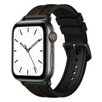 สายรัดนาฬิกา xDfind ไนลอนถักผสมซิลิโคนลาย Flame สำหรับ Apple Watch 42 / 44 / 45 / 46 / 49 มม., สำหรับ Apple Watch 38 / 40 / 41 / S11 42 มม.