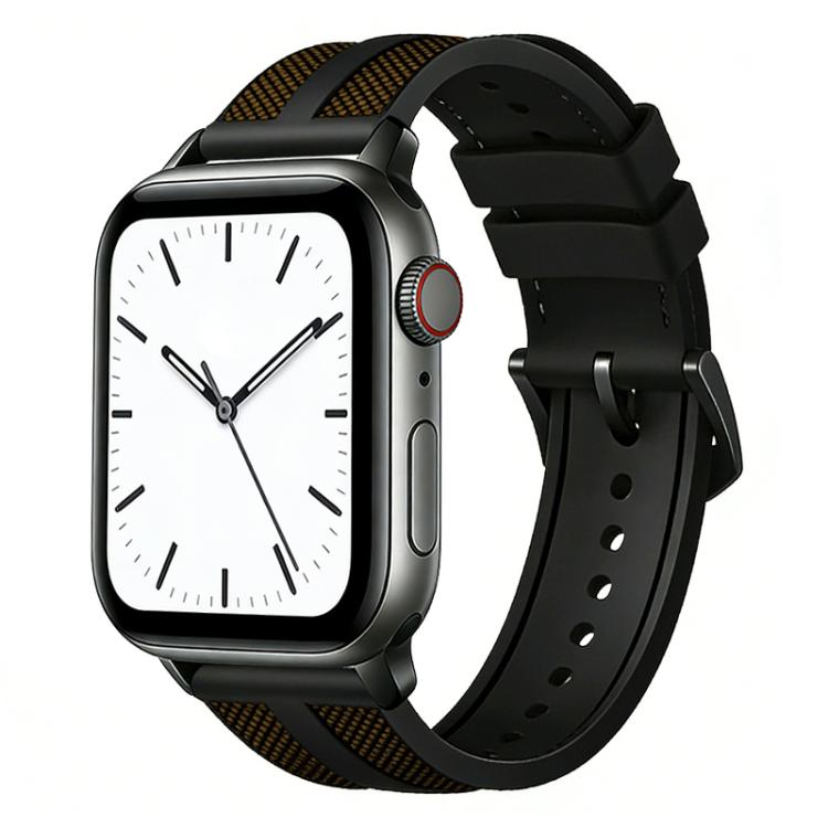 สายรัดนาฬิกา xDfind ไนลอนถักผสมซิลิโคนลาย Flame สำหรับ Apple Watch 42 / 44 / 45 / 46 / 49 มม., สำหรับ Apple Watch 38 / 40 / 41 / S11 42 มม.