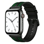 สายรัดนาฬิกา xDfind ไนลอนถักผสมซิลิโคนลาย Flame สำหรับ Apple Watch 42 / 44 / 45 / 46 / 49 มม., สำหรับ Apple Watch 38 / 40 / 41 / S11 42 มม.