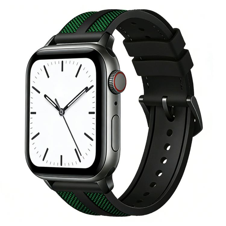 สายรัดนาฬิกา xDfind ไนลอนถักผสมซิลิโคนลาย Flame สำหรับ Apple Watch 42 / 44 / 45 / 46 / 49 มม., สำหรับ Apple Watch 38 / 40 / 41 / S11 42 มม.