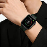 สายรัดนาฬิกา xDfind ไนลอนถักผสมซิลิโคนลาย Flame สำหรับ Apple Watch 42 / 44 / 45 / 46 / 49 มม., สำหรับ Apple Watch 38 / 40 / 41 / S11 42 มม.