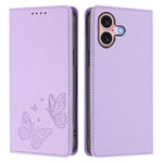 เคสโทรศัพท์หนังวีแกนแม่เหล็กคู่รูปผีเสื้อ RFID แข็งแรง สำหรับ iPhone 16, สำหรับ iPhone 15 Pro Max, สำหรับ iPhone 15 Pro, สำหรับ iPhone 15 Plus