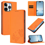 เคสโทรศัพท์หนังวีแกน RFID แบบผีเสื้อคู่แม่เหล็กแรงสูง สำหรับ iPhone Air, สำหรับ iPhone 16 Pro Max, สำหรับ iPhone 16 Pro, สำหรับ iPhone 16 Plus