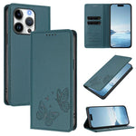 เคสโทรศัพท์หนังวีแกน RFID แบบผีเสื้อคู่แม่เหล็กแรงสูง สำหรับ iPhone Air, สำหรับ iPhone 16 Pro Max, สำหรับ iPhone 16 Pro, สำหรับ iPhone 16 Plus