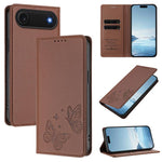 เคสโทรศัพท์หนังวีแกน RFID แบบผีเสื้อคู่แม่เหล็กแรงสูง สำหรับ iPhone Air, สำหรับ iPhone 16 Pro Max, สำหรับ iPhone 16 Pro, สำหรับ iPhone 16 Plus