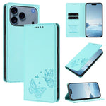 เคสโทรศัพท์หนัง Vegan RFID ผีเสื้อคู่แม่เหล็กแข็งแรง สำหรับ iPhone 17e / 16e, สำหรับ iPhone 17 Pro Max, สำหรับ iPhone 17 Pro, สำหรับ iPhone 17