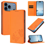 เคสโทรศัพท์หนัง Vegan RFID ผีเสื้อคู่แม่เหล็กแข็งแรง สำหรับ iPhone 17e / 16e, สำหรับ iPhone 17 Pro Max, สำหรับ iPhone 17 Pro, สำหรับ iPhone 17