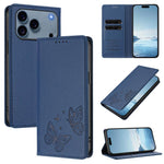 เคสโทรศัพท์หนัง Vegan RFID ผีเสื้อคู่แม่เหล็กแข็งแรง สำหรับ iPhone 17e / 16e, สำหรับ iPhone 17 Pro Max, สำหรับ iPhone 17 Pro, สำหรับ iPhone 17