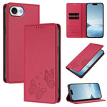 เคสโทรศัพท์หนัง Vegan RFID ผีเสื้อคู่แม่เหล็กแข็งแรง สำหรับ iPhone 17e / 16e, สำหรับ iPhone 17 Pro Max, สำหรับ iPhone 17 Pro, สำหรับ iPhone 17