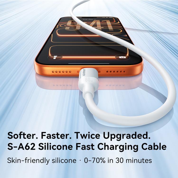 สายชาร์จข้อมูล JOYROOM S-A62 Lively Series 3A USB-A เป็น 8 Pin ความยาว 1.2 เมตร, USB-A เป็น 8 Pin