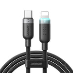 สายชาร์จข้อมูล JOYROOM S-A63 StarWay Series 1.2m 30W Type-C เป็น 8 Pin พร้อมระบบปิดไฟอัตโนมัติ ชาร์จเร็ว, Type-C เป็น 8 Pin