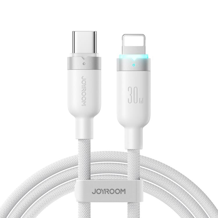 สายชาร์จข้อมูล JOYROOM S-A63 StarWay Series 1.2m 30W Type-C เป็น 8 Pin พร้อมระบบปิดไฟอัตโนมัติ ชาร์จเร็ว, Type-C เป็น 8 Pin