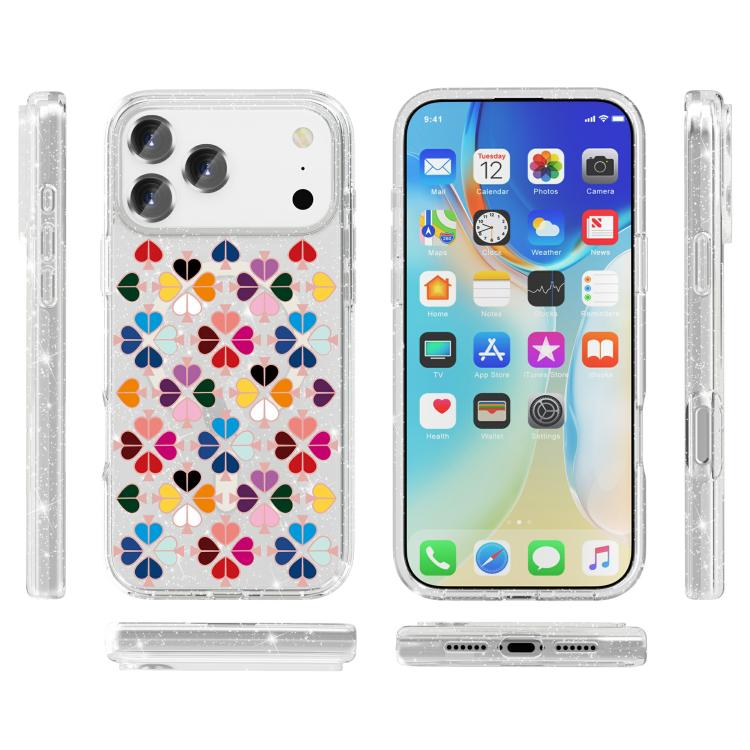 เคสโทรศัพท์แม่เหล็กลายหัวใจสีแดงคริสตัลประกาย สำหรับ iPhone 17 Pro Max, สำหรับ iPhone 17 Pro