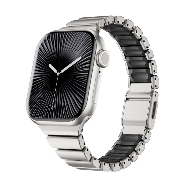 สายรัดนาฬิกาแม่เหล็กหัวเข็มขัด Norman สแตนเลสแบบเม็ดเดียว สำหรับ Apple Watch 46 มม. / 49 มม. / 45 มม. / 44 มม., สำหรับ Apple Watch 42 มม. / 41 มม. / 40 มม. / 38 มม.