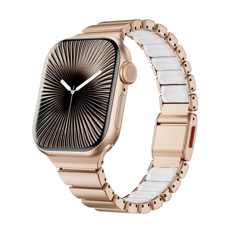 สายรัดนาฬิกาแม่เหล็กหัวเข็มขัด Norman สแตนเลสแบบเม็ดเดียว สำหรับ Apple Watch 46 มม. / 49 มม. / 45 มม. / 44 มม., สำหรับ Apple Watch 42 มม. / 41 มม. / 40 มม. / 38 มม.
