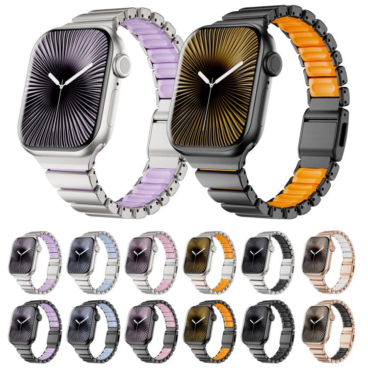สายรัดนาฬิกาแม่เหล็กหัวเข็มขัด Norman สแตนเลสแบบเม็ดเดียว สำหรับ Apple Watch 46 มม. / 49 มม. / 45 มม. / 44 มม., สำหรับ Apple Watch 42 มม. / 41 มม. / 40 มม. / 38 มม.