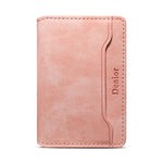 Denior V08+1 กระเป๋าใส่บัตรแม่เหล็กลายหนังวีแกนย้อนยุค