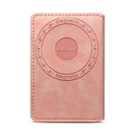 Denior V08+1 กระเป๋าใส่บัตรแม่เหล็กลายหนังวีแกนย้อนยุค